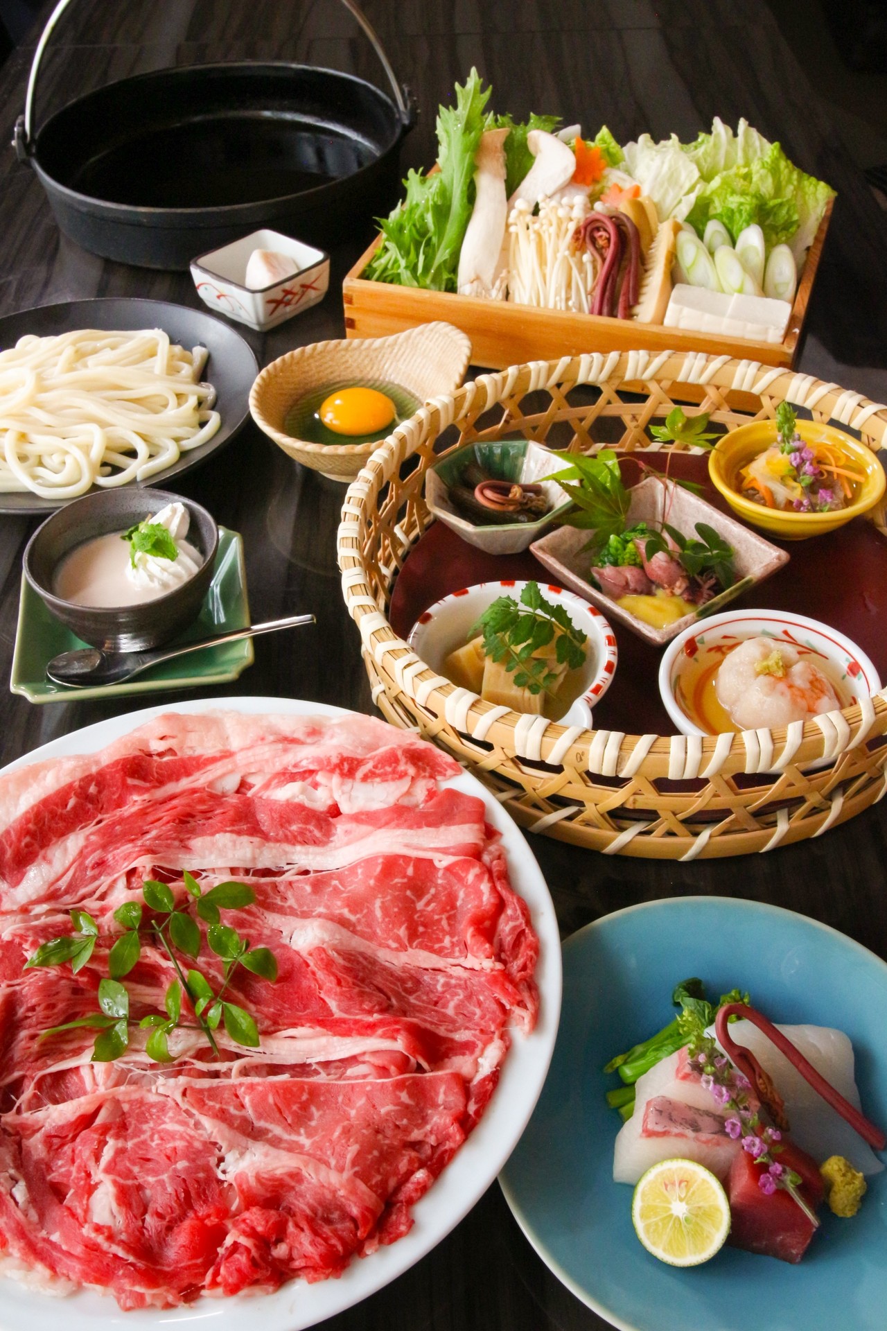 兵庫県産牛のすき焼きコース