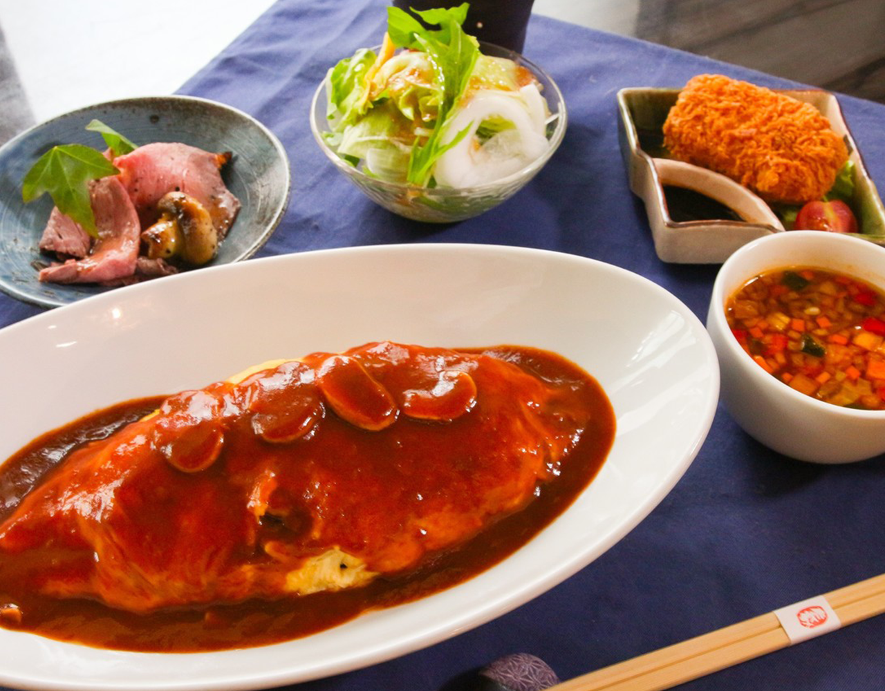 神戸グリル異人館オムライスセット